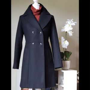 Pre-owned Cole Haan Wool Blend Double Breasted Long Coat in Excellent Condition